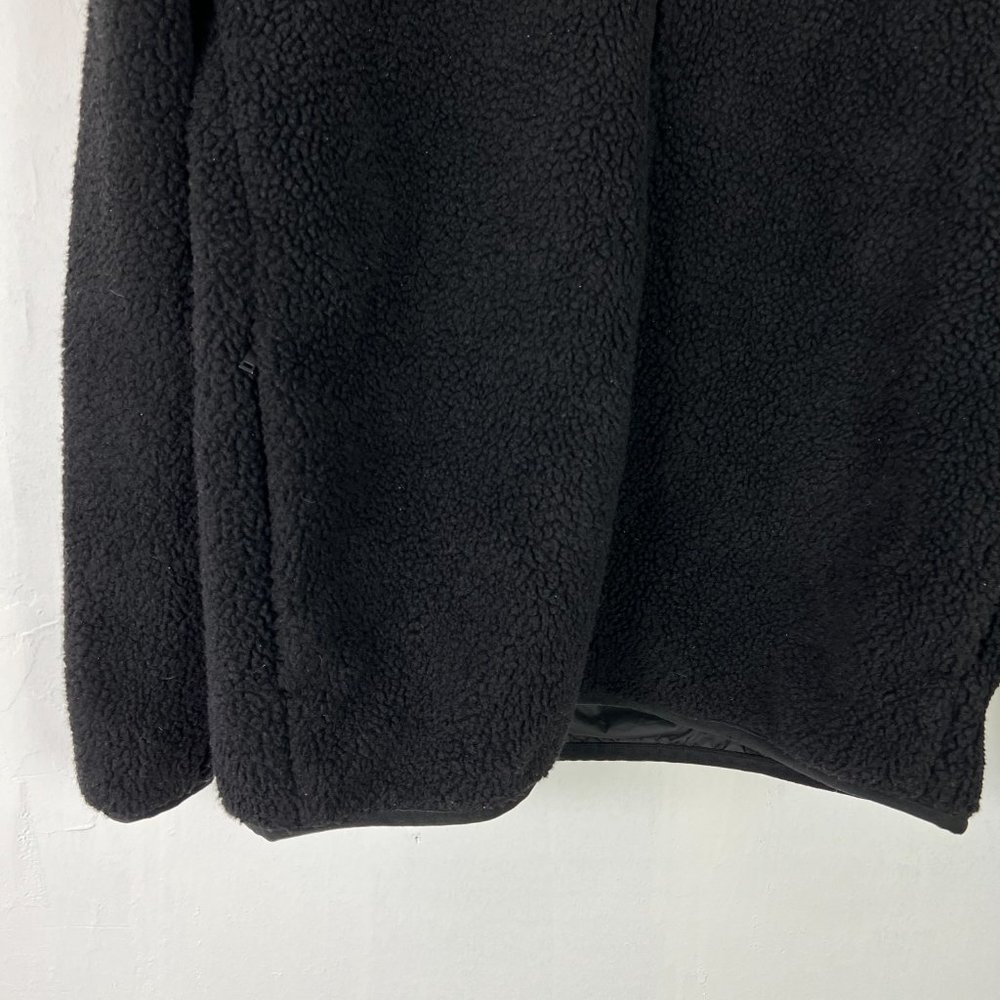 Theory Glacial Fleece Jacket Full Zip Black Size Medium M - Picture 4 of 16